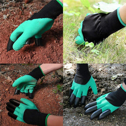 Guantes de excavación de tierra, inmersión de jardinería, goma, protección laboral, PATAS, plantación de jardín