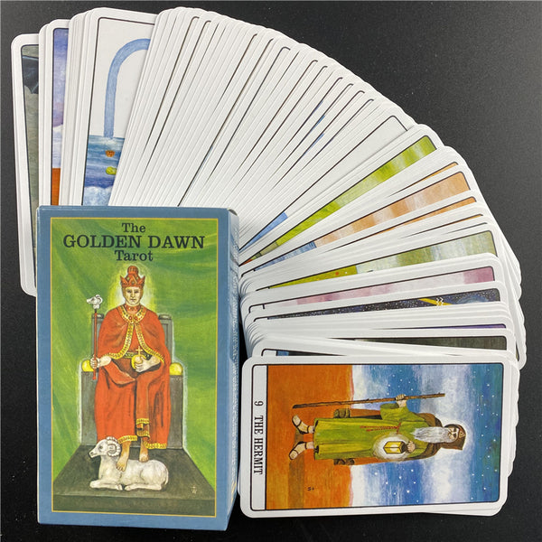 Cartas de oráculo del Tarot del Amanecer Dorado, versión en inglés, cartas de juego de escritorio para entretenimiento y fiestas