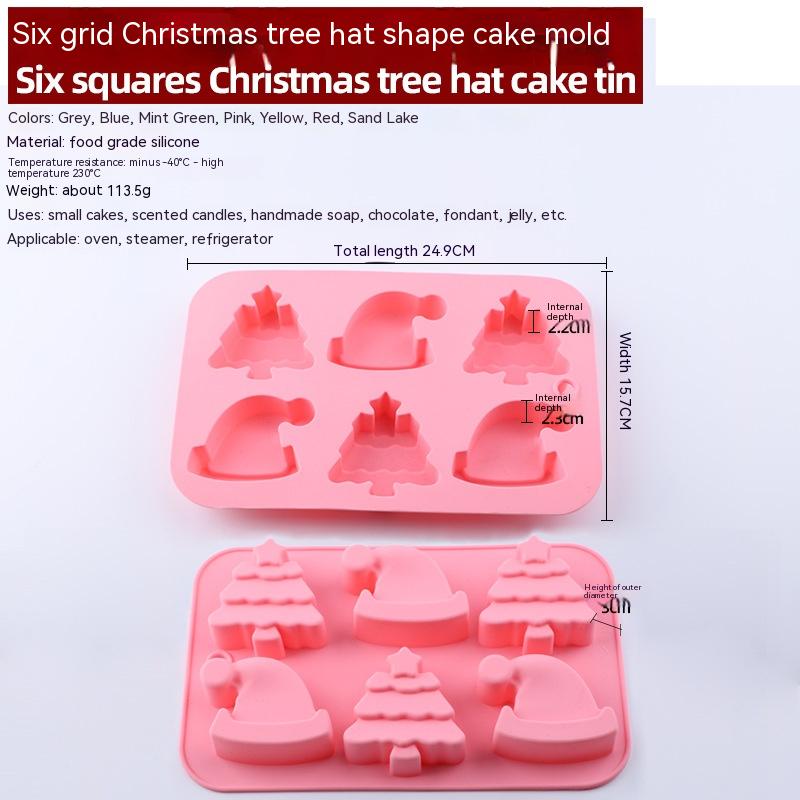 Christmas Silicone 6 Square Shaped Yi DIY Baking