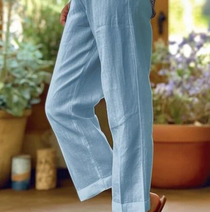 Pantalones casuales de moda de color sólido sueltos y simples para mujer Pantalones de pierna recta