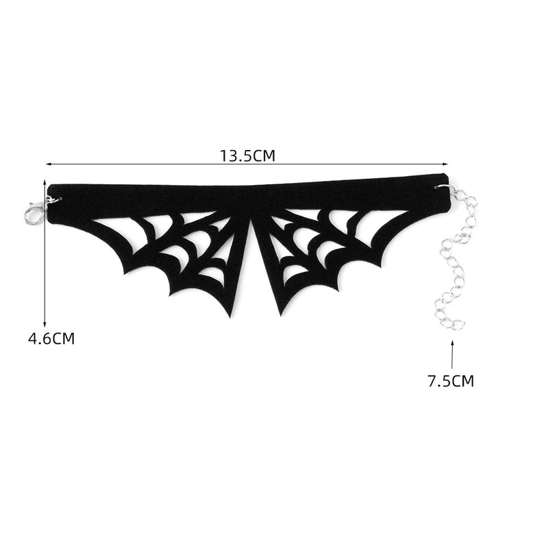 Pulsera de telaraña negra de Halloween a la moda para hombres y mujeres