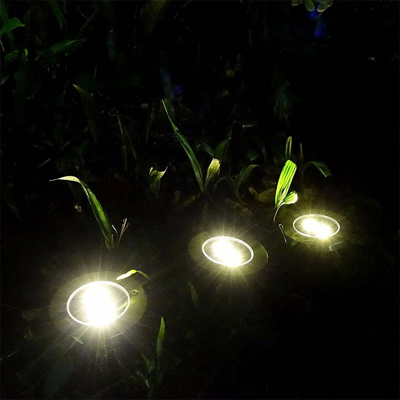 Luces LED impermeables para césped y jardín con energía solar