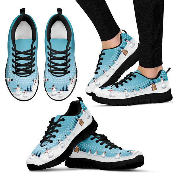 SnowMan White Christmas Women's Sneakers