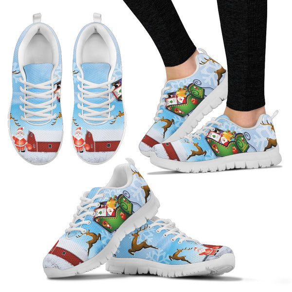 White Christmas & Rudolf Women's Sneakers