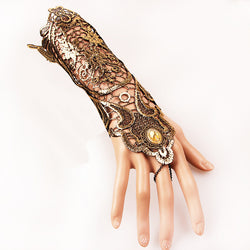 Vintage gold lace glove