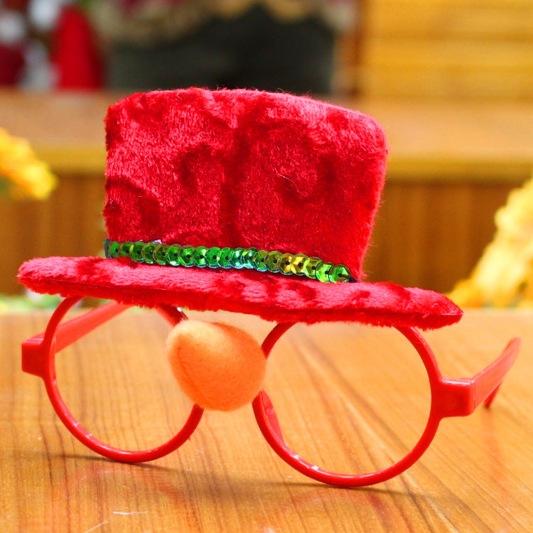 Marco de gafas navideñas, suministros para fiestas navideñas, regalos de Navidad, decoraciones navideñas, gafas, gafas de Papá Noel