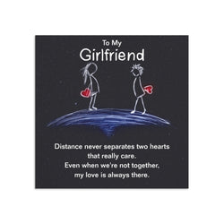 Interlocking Circles Necklace - Distance Never Separates Two Hearts Girlfriend