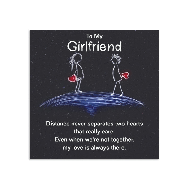 Interlocking Circles Necklace - Distance Never Separates Two Hearts Girlfriend