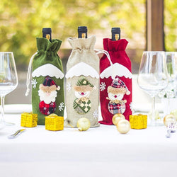 Decoraciones navideñas Botella de vino navideña Calcetines