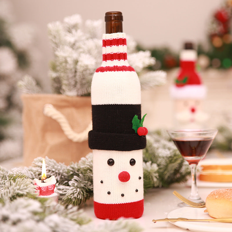 Decoraciones navideñas Botella de vino navideña Calcetines