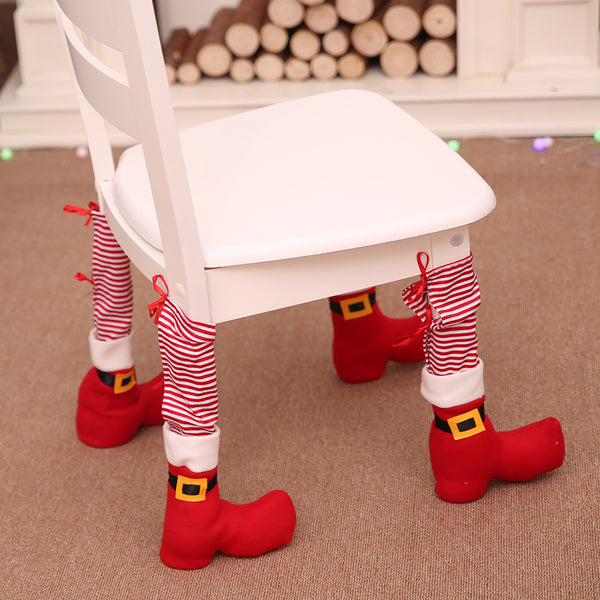 Christmas restauranChristmas restaurant bar chair foot covert bar chair foot cover