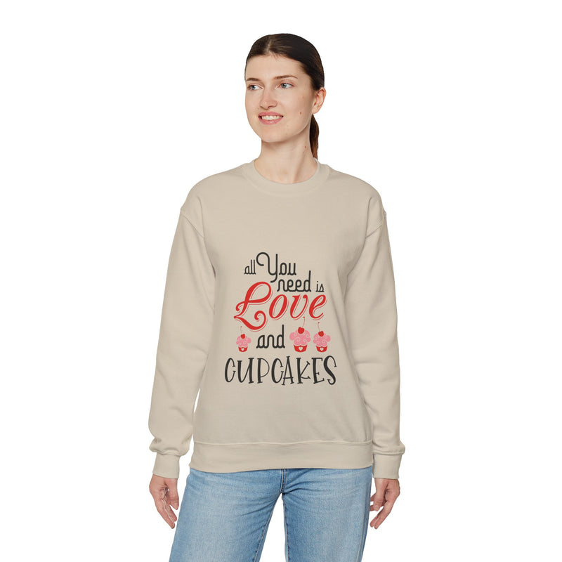 All You Need is Love and Cupcakes - Unisex Heavy Blend™ Crewneck Sweatshirt