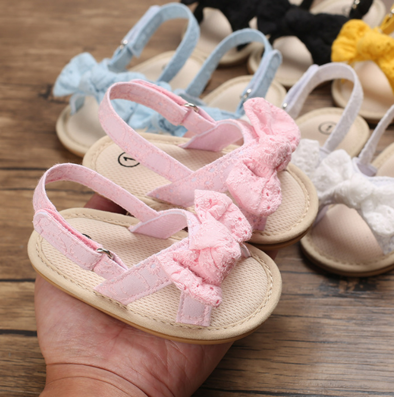 Baby's Shoes 0-1 Years Old Rubber Bottom Bow Sandals