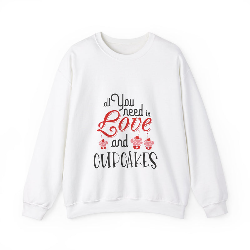 All You Need is Love and Cupcakes - Unisex Heavy Blend™ Crewneck Sweatshirt