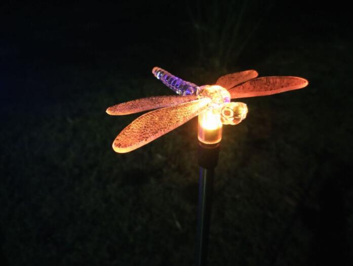 Led Solar Garden Light, Changing Color In The Water Impermeable Outer Dragonfly Butterfly  Bird Road To Garden Solar Led Lawn Lamp Decoration