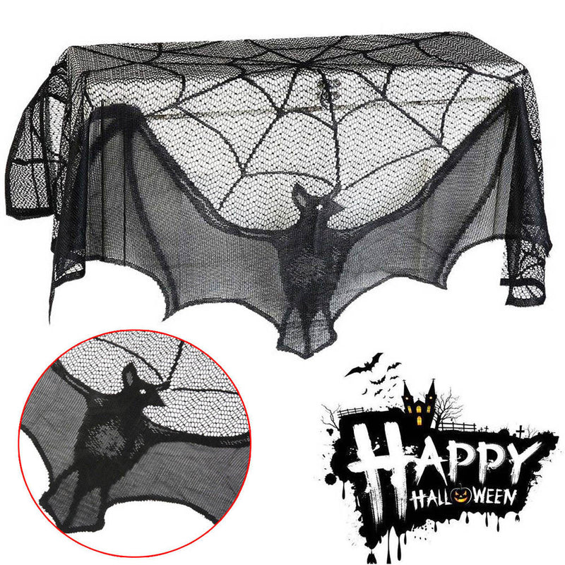 Ghost festival lace tablecloth black spider web tablecloth