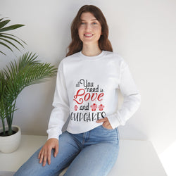 All You Need is Love and Cupcakes - Unisex Heavy Blend™ Crewneck Sweatshirt