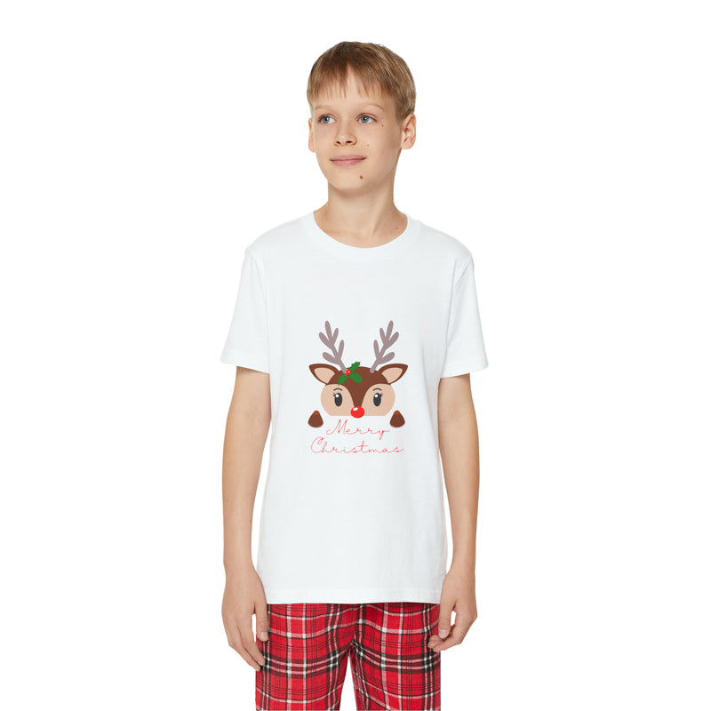 Youth Short Sleeve Holiday Outfit Set - Reindeer