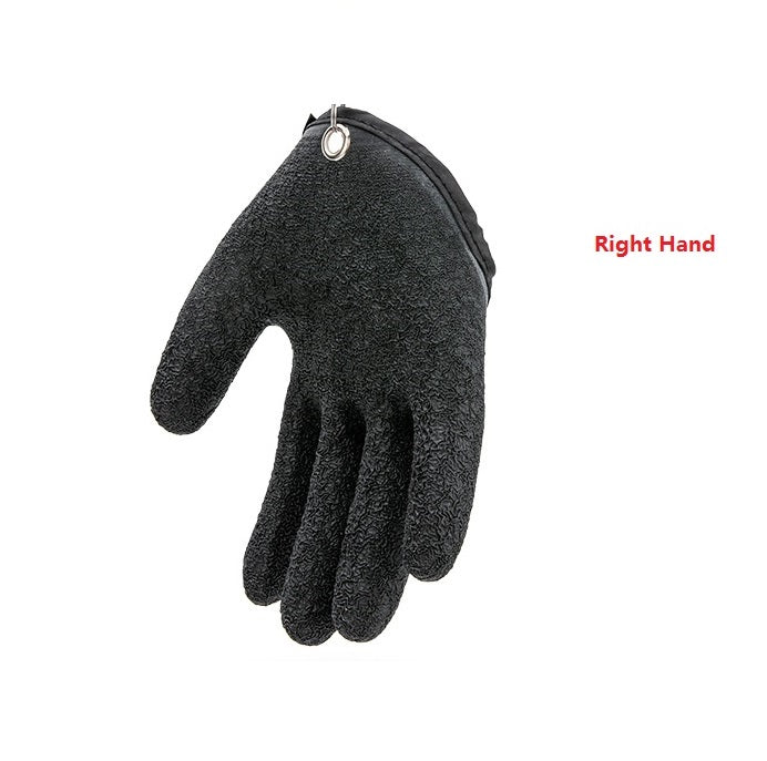 Guantes de pesca antideslizantes, protegen la mano de pinchazos, rasguños, pescador, pesca profesional, guantes de caza de látex, izquierda y derecha