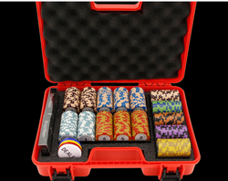 Texas Holdem Poker Chips Set, Chips, Coins, Mahjong Cards, Chess And Card Room, Fall-Resistant Aviation Material, Easy To Carry