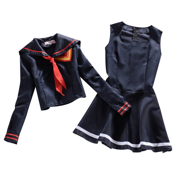 Cosplay Costume T-Shirt Skirt Sailor-Suit School-Uniform Ryuko Kill-Matoi Japanese-Anime