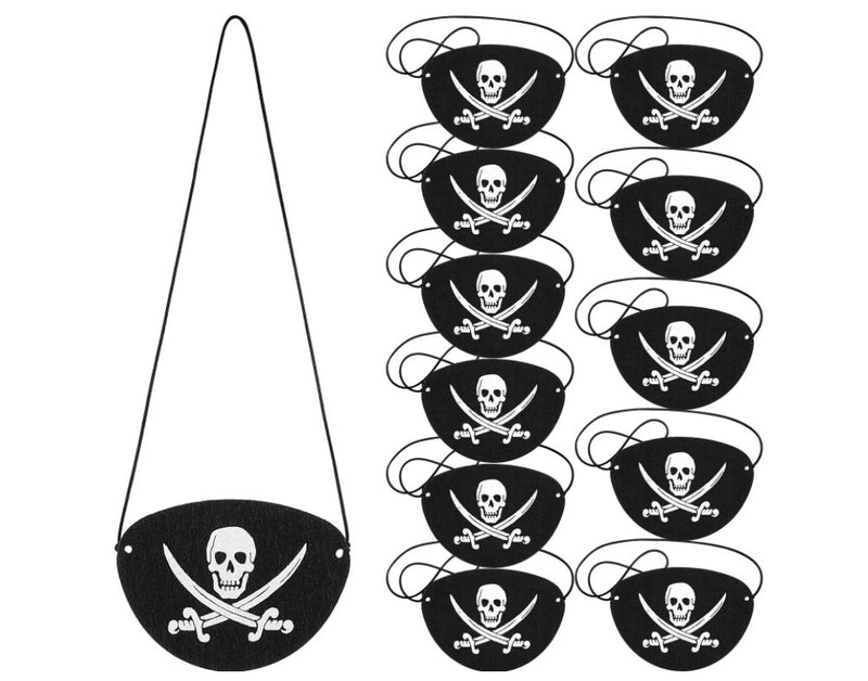 Accesorios de disfraz de capitán pirata de Halloween, sombrero de pirata de colonia, parche de un solo ojo para decoración de fiesta de cumpleaños de Halloween para niños