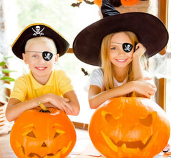 Accesorios de disfraz de capitán pirata de Halloween, sombrero de pirata de colonia, parche de un solo ojo para decoración de fiesta de cumpleaños de Halloween para niños