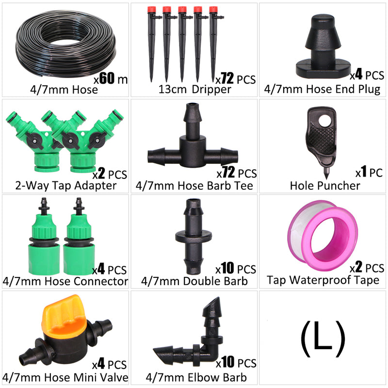 Temporizador del kit del sistema de riego automático del jardín de 50M