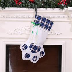 Dog paw Christmas stocking