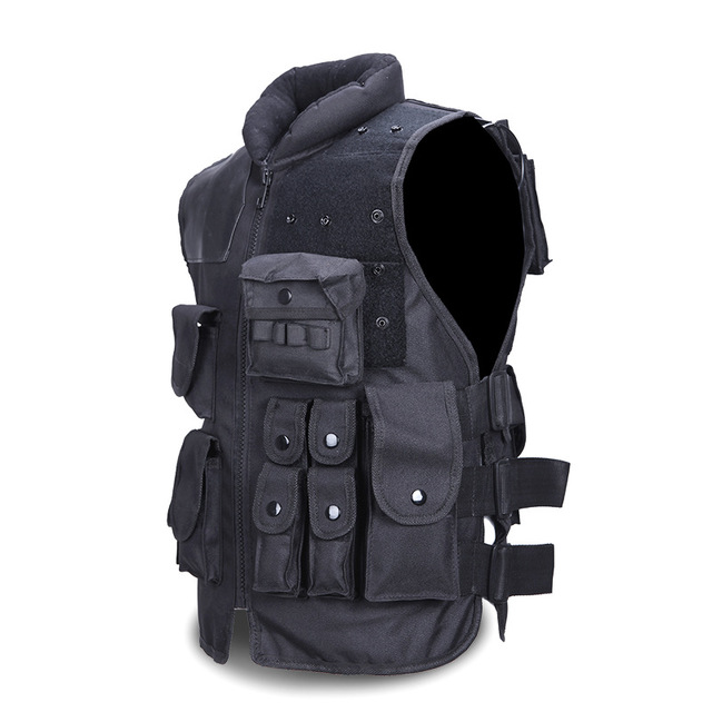 Tactical Vest Black Mens Military Hunting Vest