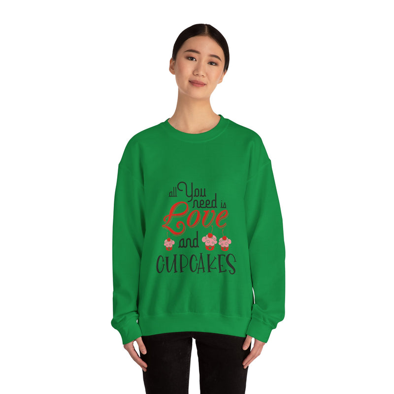 All You Need is Love and Cupcakes - Unisex Heavy Blend™ Crewneck Sweatshirt