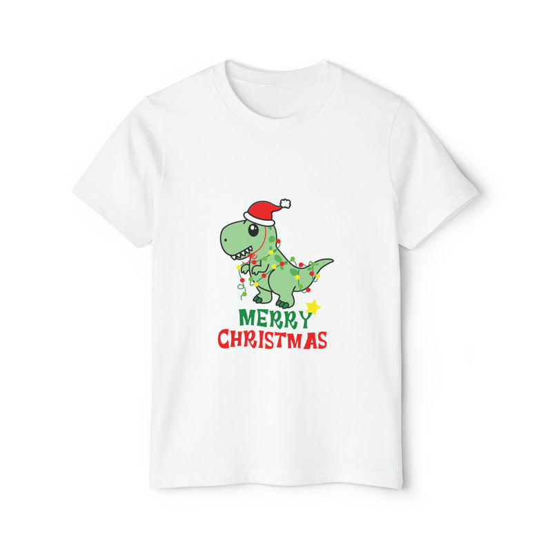 Conjunto de traje navideño de manga corta para jóvenes - Dinosaurio navideño