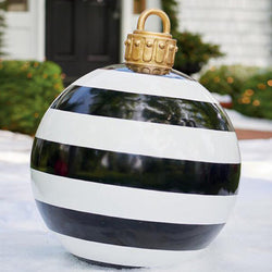 Bola de adorno de Navidad para exteriores, bola decorada inflable de Pvc de 60CM, bolas grandes gigantes de PVC, decoraciones para árboles de Navidad, pelota de juguete