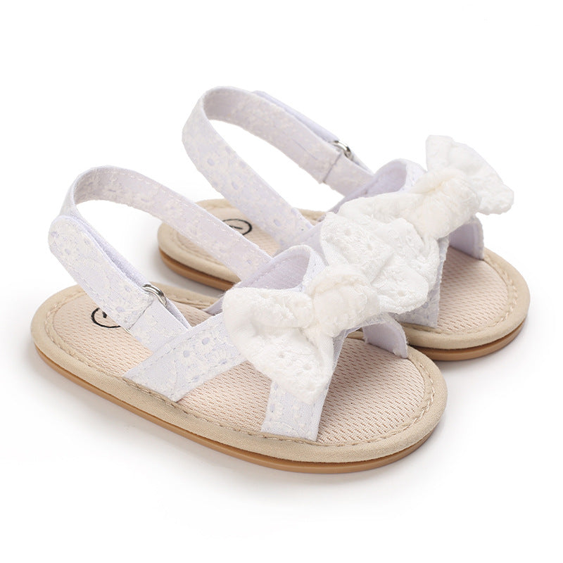 Baby's Shoes 0-1 Years Old Rubber Bottom Bow Sandals