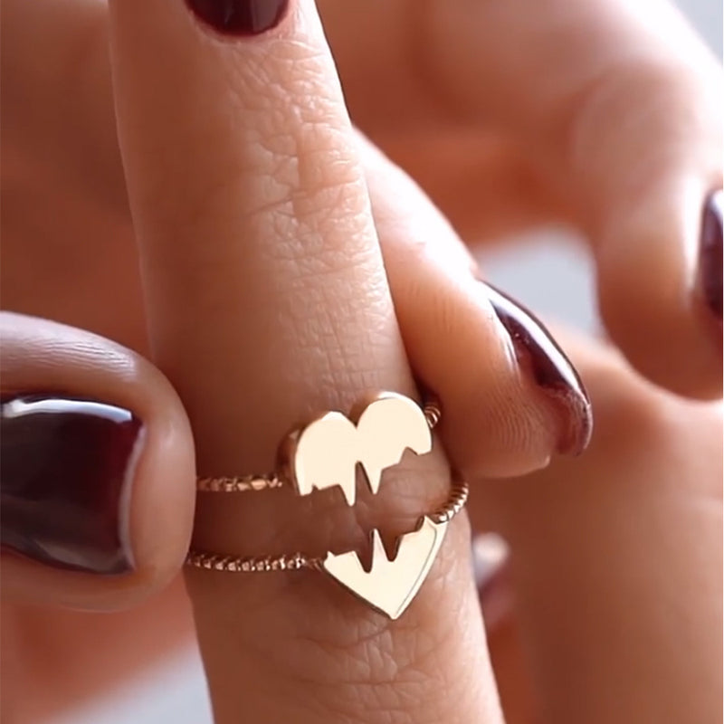 Anillo de moda versátil Amor Parejas Empalme