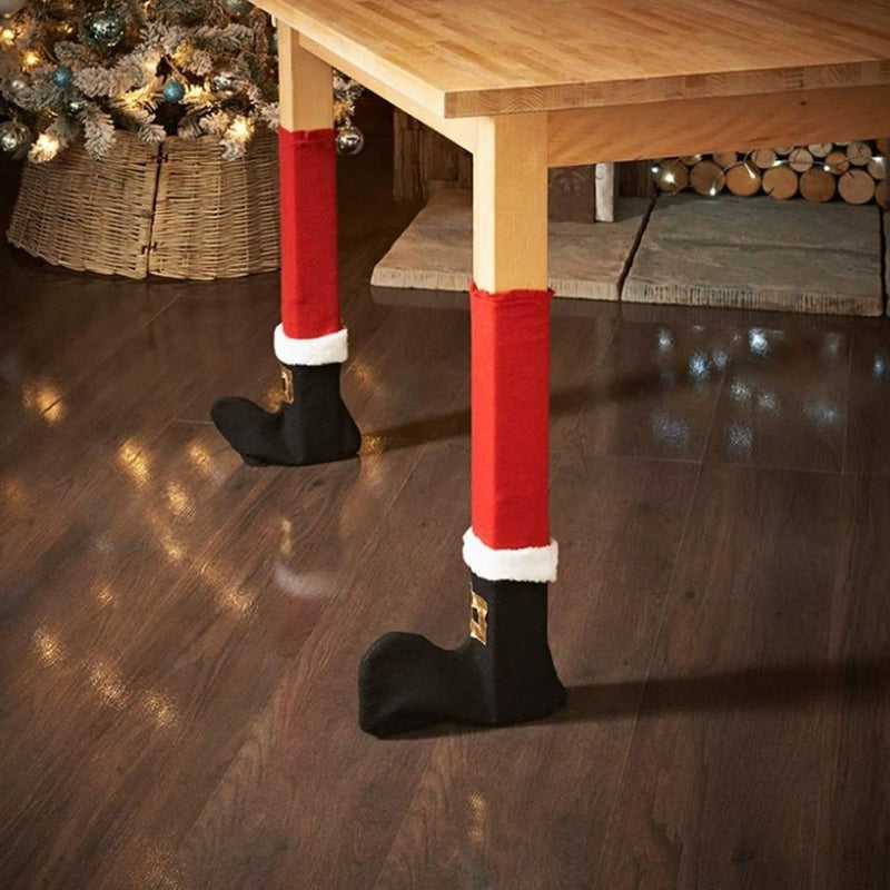 Christmas table foot cover Christmas chair foot cover