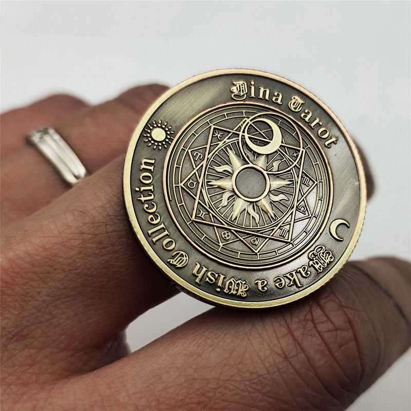 Moneda Conmemorativa de Bronce del Tarot Euroamericano