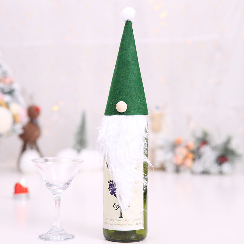 Decoraciones navideñas Botella de vino navideña Calcetines