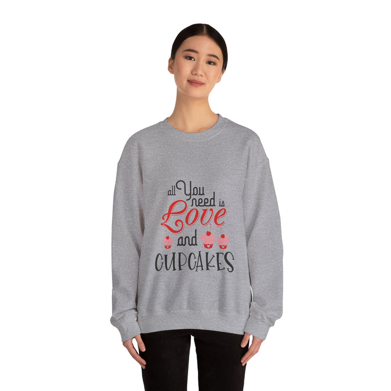 All You Need is Love and Cupcakes - Unisex Heavy Blend™ Crewneck Sweatshirt