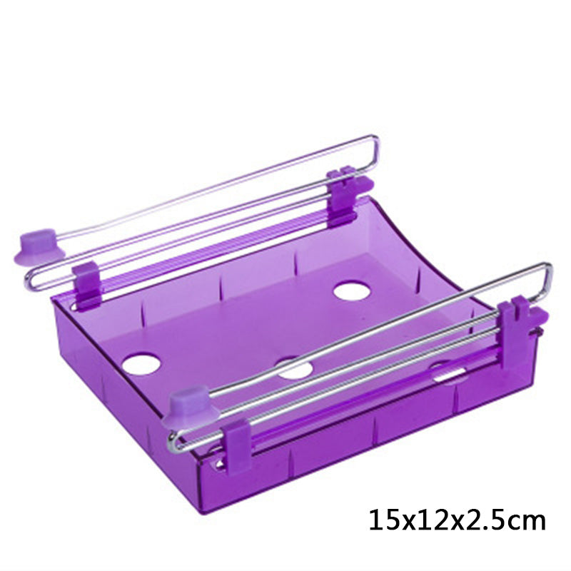 Suministros de cocina de estante de almacenamiento de tablilla de refrigerador de plástico colgante