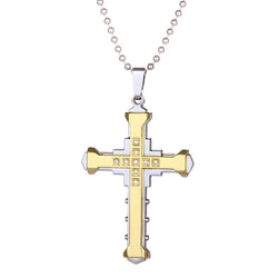 Men's Crystal Cross Pendant