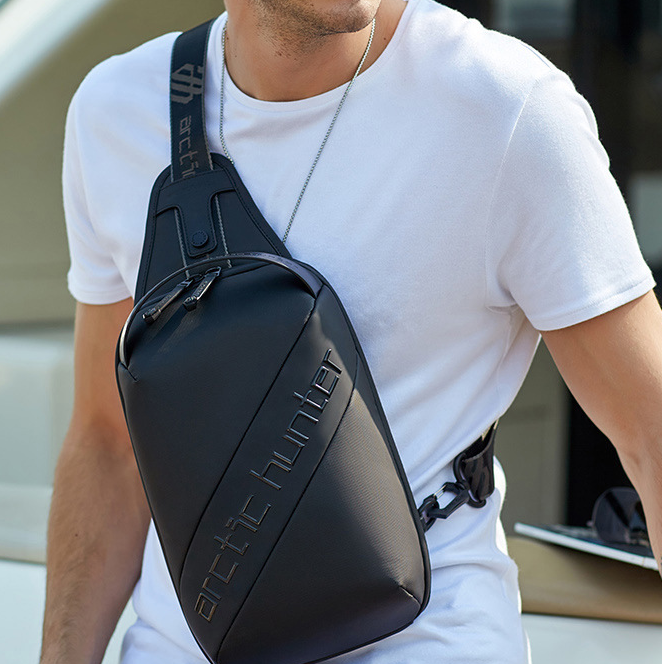 Nuevo Bolso de pecho para hombre, almacenamiento creativo, bandolera de hombro