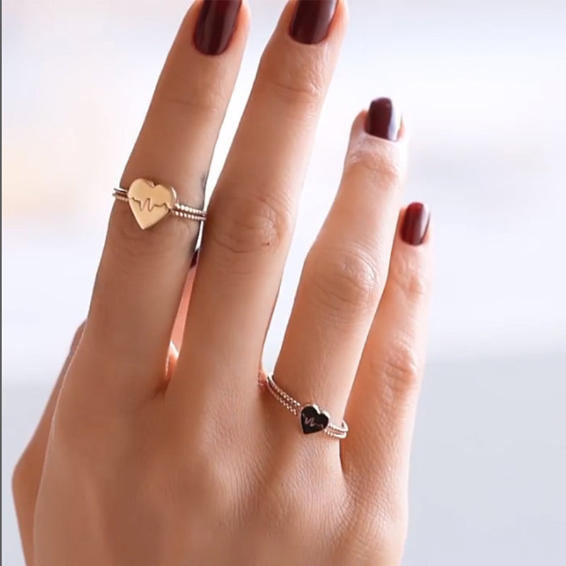 Anillo de moda versátil Amor Parejas Empalme