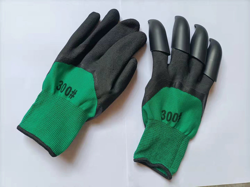 Earth-digging Gloves Gardening Dip Rubber Labor Protection PAWS Garden Planting