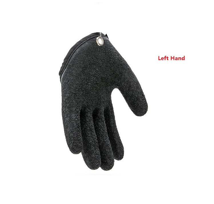 Guantes de pesca antideslizantes, protegen la mano de pinchazos, rasguños, pescador, pesca profesional, guantes de caza de látex, izquierda y derecha