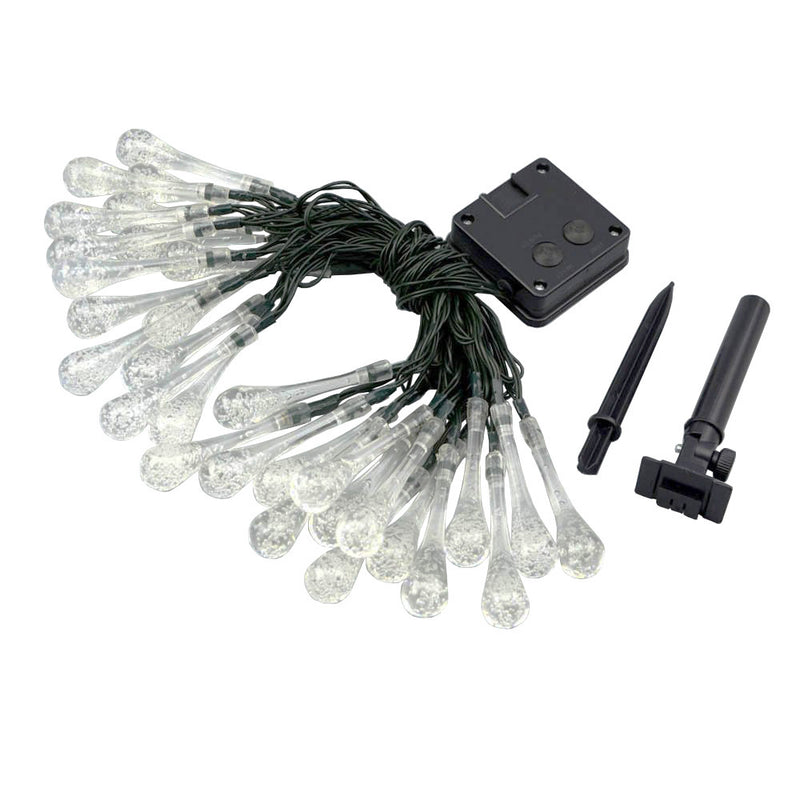 LED Outdoor Water Drops Solar Lamp String Lights LED Fairy Holiday Christmas Party Garland Garden Waterproof