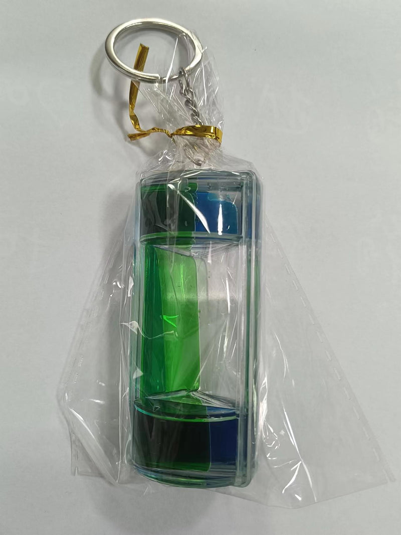 Creative Pressure Relief Double Color Liquid Oil Leakage Keychain Liquid