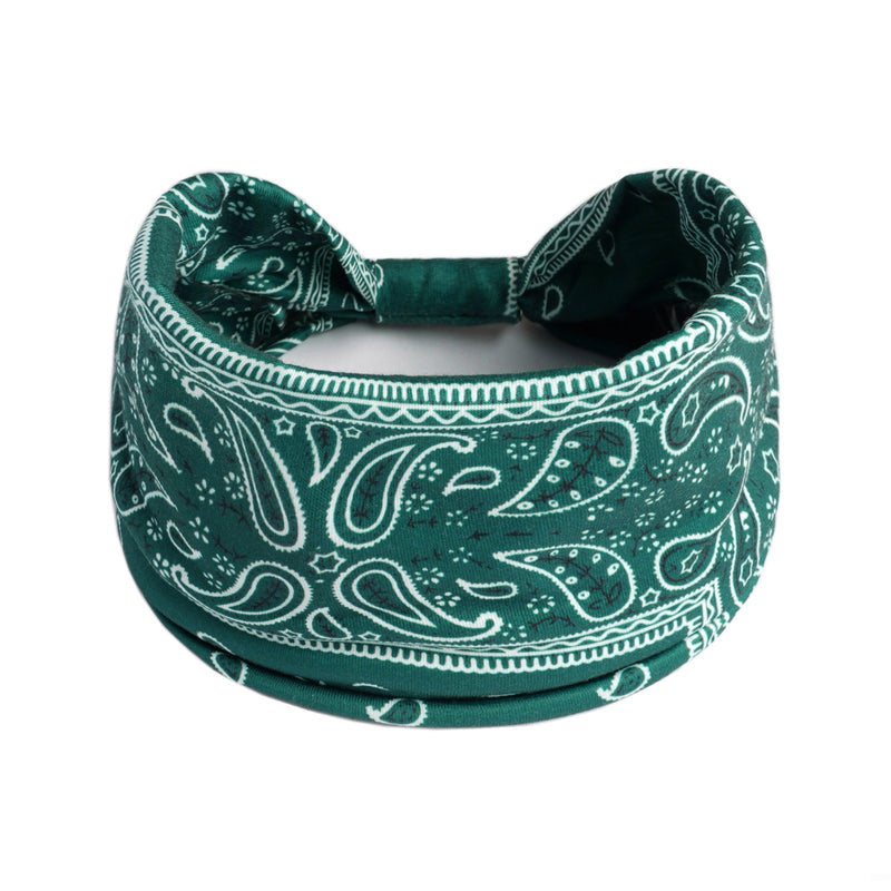 European And American Retro Cashew Perris Pattern Wide Headband Sports Yoga Elastic Headdress