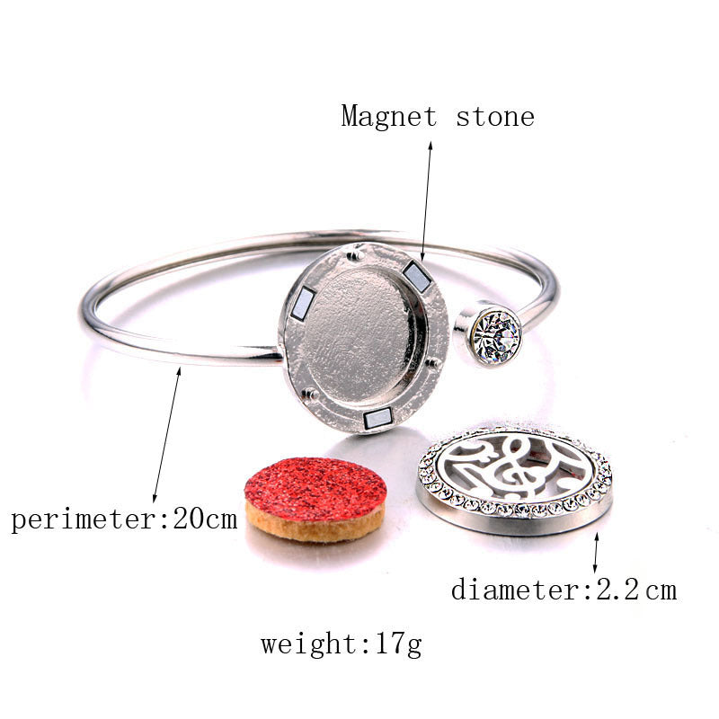 Aromatherapy Stainless Steel Bracelet Heart Chain Essential Oil Diffuser