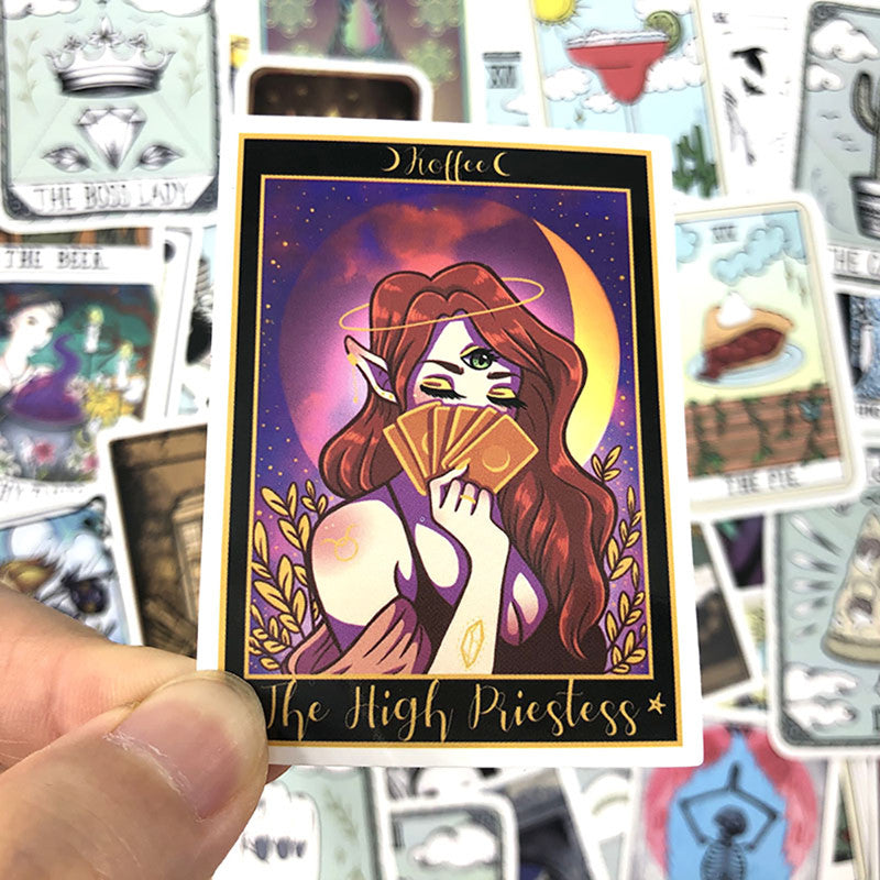 50 pegatinas de adivinación del tarot